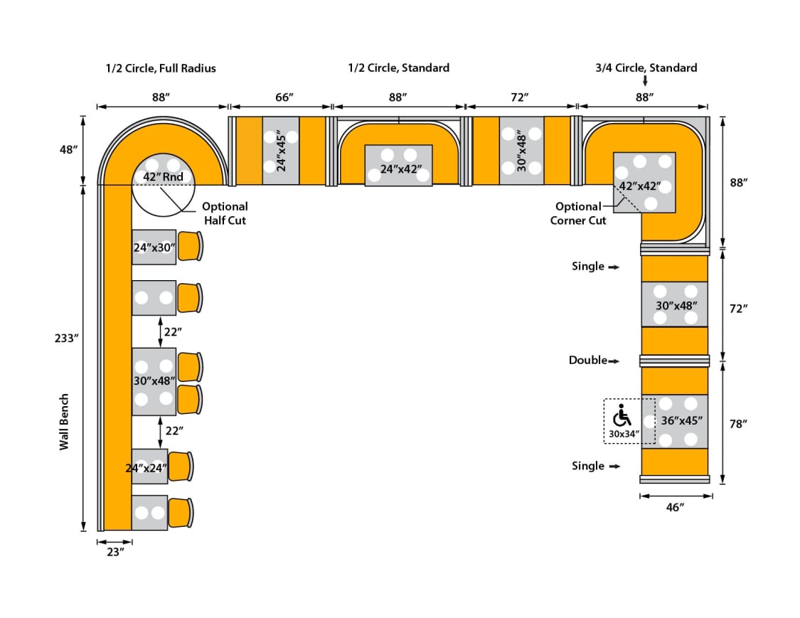 booth seating diagram