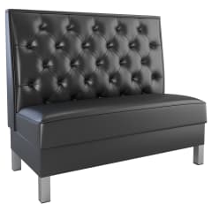 
Button Tufted Booth with Metal Legs