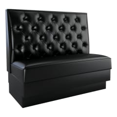 Button Tufted Booth with Padded Base