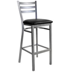 3 Slat Metal Ladder Back Bar Stool