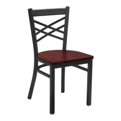 X Back Metal Restaurant Chair
