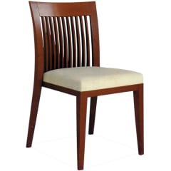 Harp Vertical Slat Back Wood Restaurant Chair