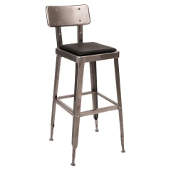 Laurie Bistro-Style Metal Bar Stool in Clear Finish
