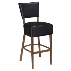 Lumme Padded Back Metal Bar Stool