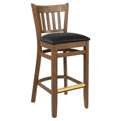 Premium US Made Vertical Slat Wood Restaurant Bar Stool
