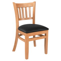 Premium US Made Vertical Slat Wood Restaurant Chair