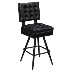 Trionfo Tufted Premium Bucket Bar Stool with Square Frame