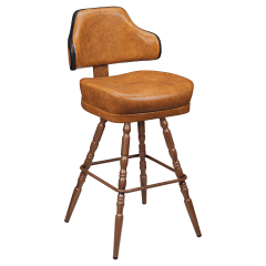 Gioco Premium Casino Bucket Bar Stool with Vintage Frame