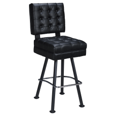 Trionfo Tufted Premium Bucket Bar Stool with Arched-Oval Frame