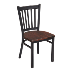 Metal Vertical Slat Restaurant Chair