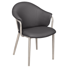 Kova Metal Armchair in Clear Coat