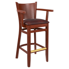 Tiffany Wood Arm Bar Stool