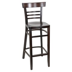 Beechwood Ladder Back Bar Stool with Extended Edges