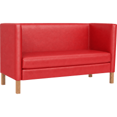 Cerqona Plain Back Privacy Booth with Wood Legs