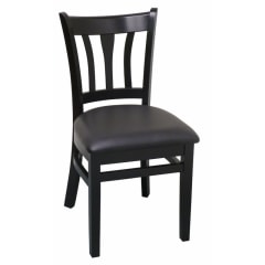 Modern Vertical Slat Wood Restaurant Chair