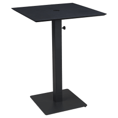 Ella Bar Table Set in Black with Umbrella Base