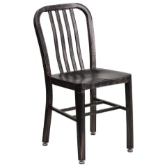 Indoor - Outdoor Metal Chair in Black Finish
