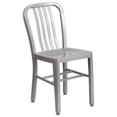 Indoor - Outdoor Metal Chair in Silver Finish
