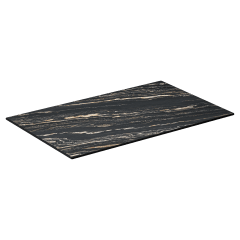 Midnight Marble Outdoor Resin Table Top with Phenolic Edge