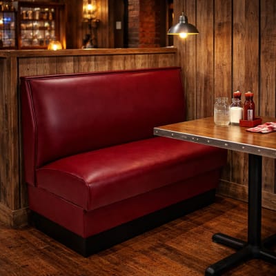 Plain Back Restaurant Booth
