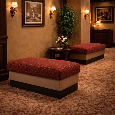 backless waiting bench