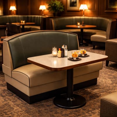 fan back restaurant booth