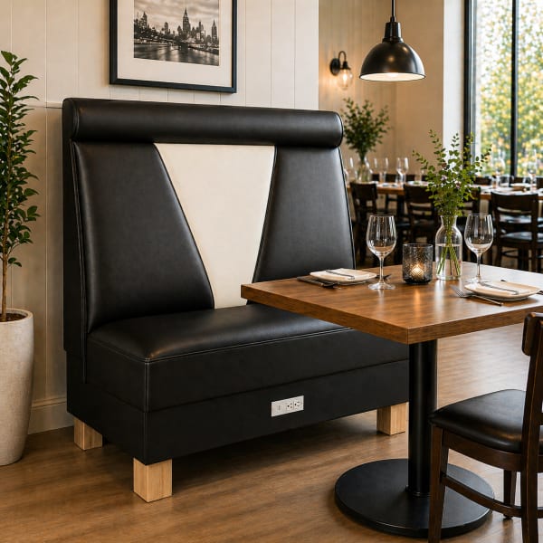 headroll on restaurant booth