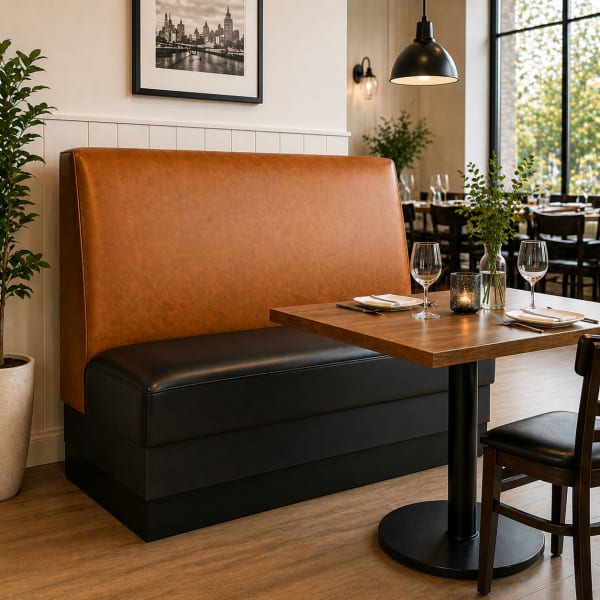 plain back restaurant booth