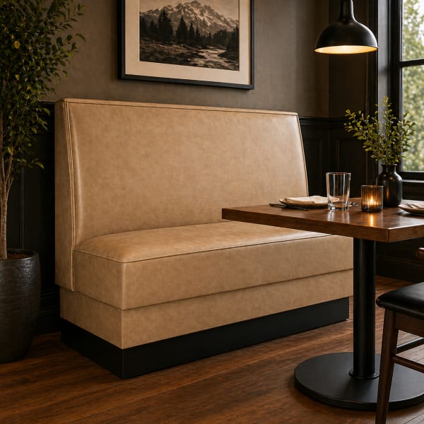 upholstered seat frame restaurant booth