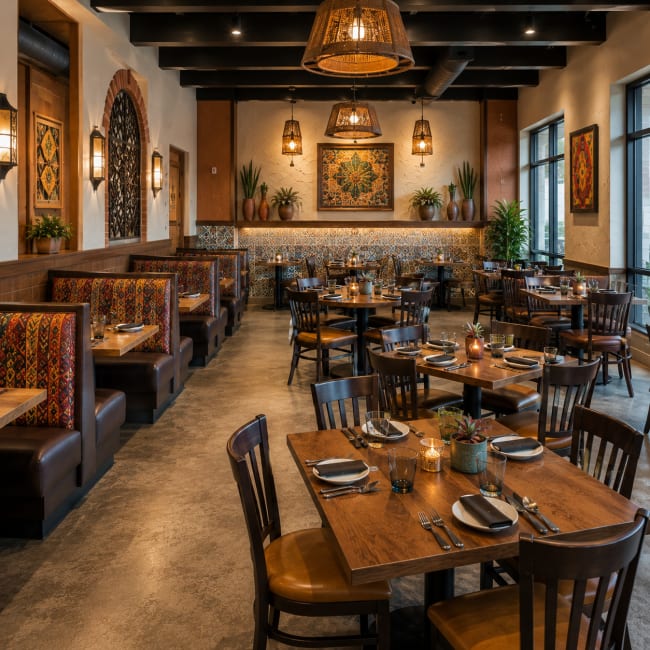 Full service Mexican restaurant layout