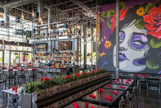 Urban Mexican restaurant design installation
