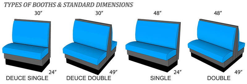 Restaurant booths dimensions