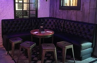 Restaurant corner booth