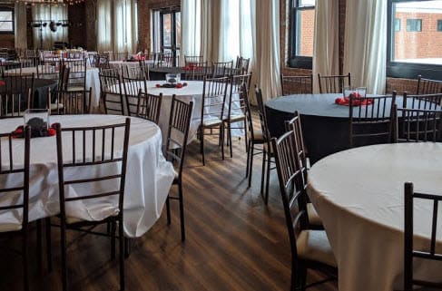 Wedding hall chiavari chairs