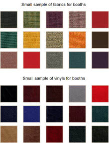 Vinyls and fabric swatches