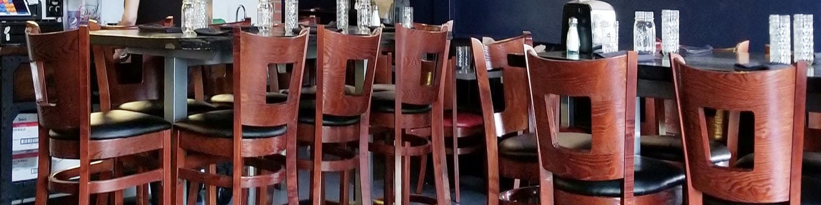 Wood restaurant chairs