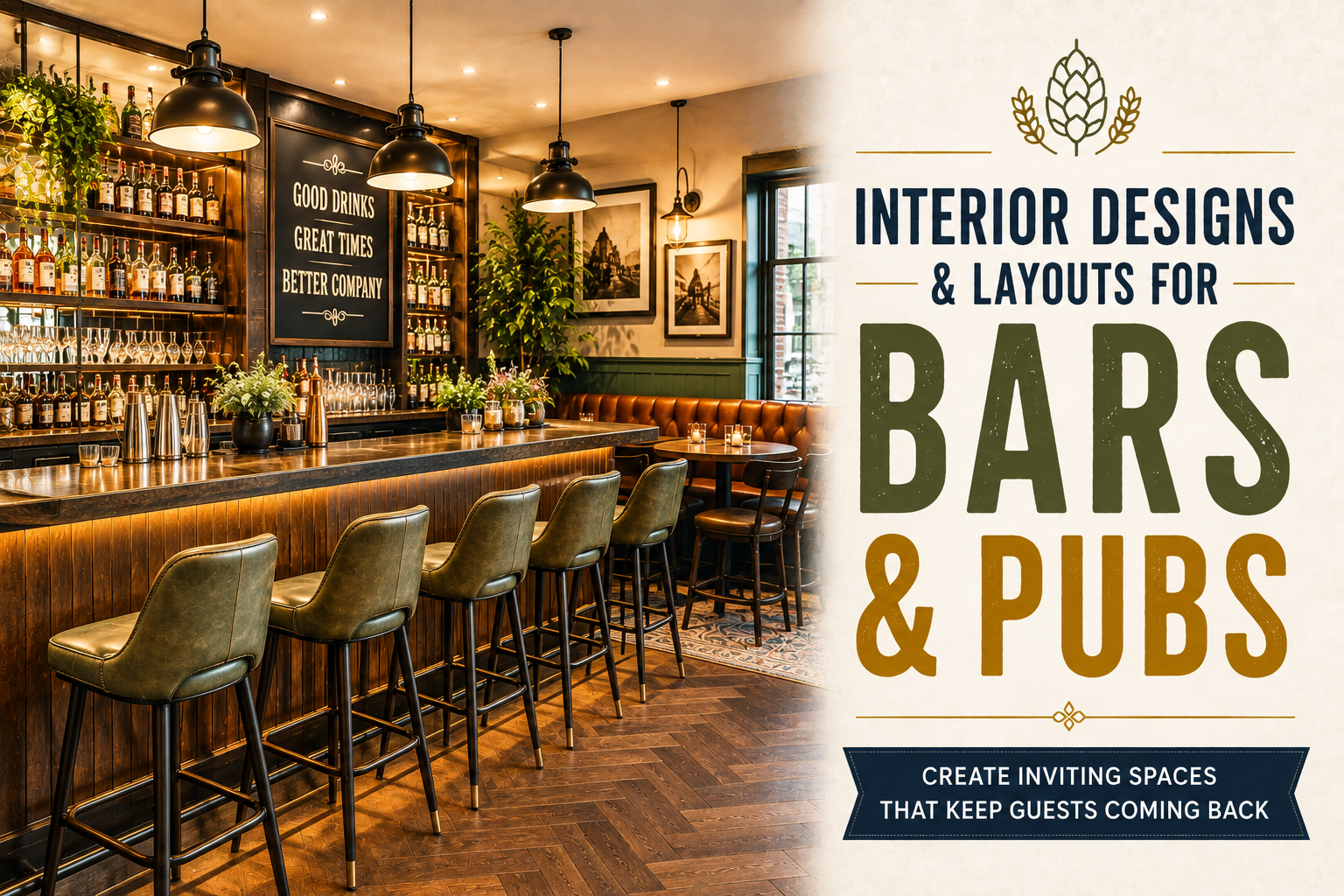 Interior Designs and Layouts for Bars and Pubs