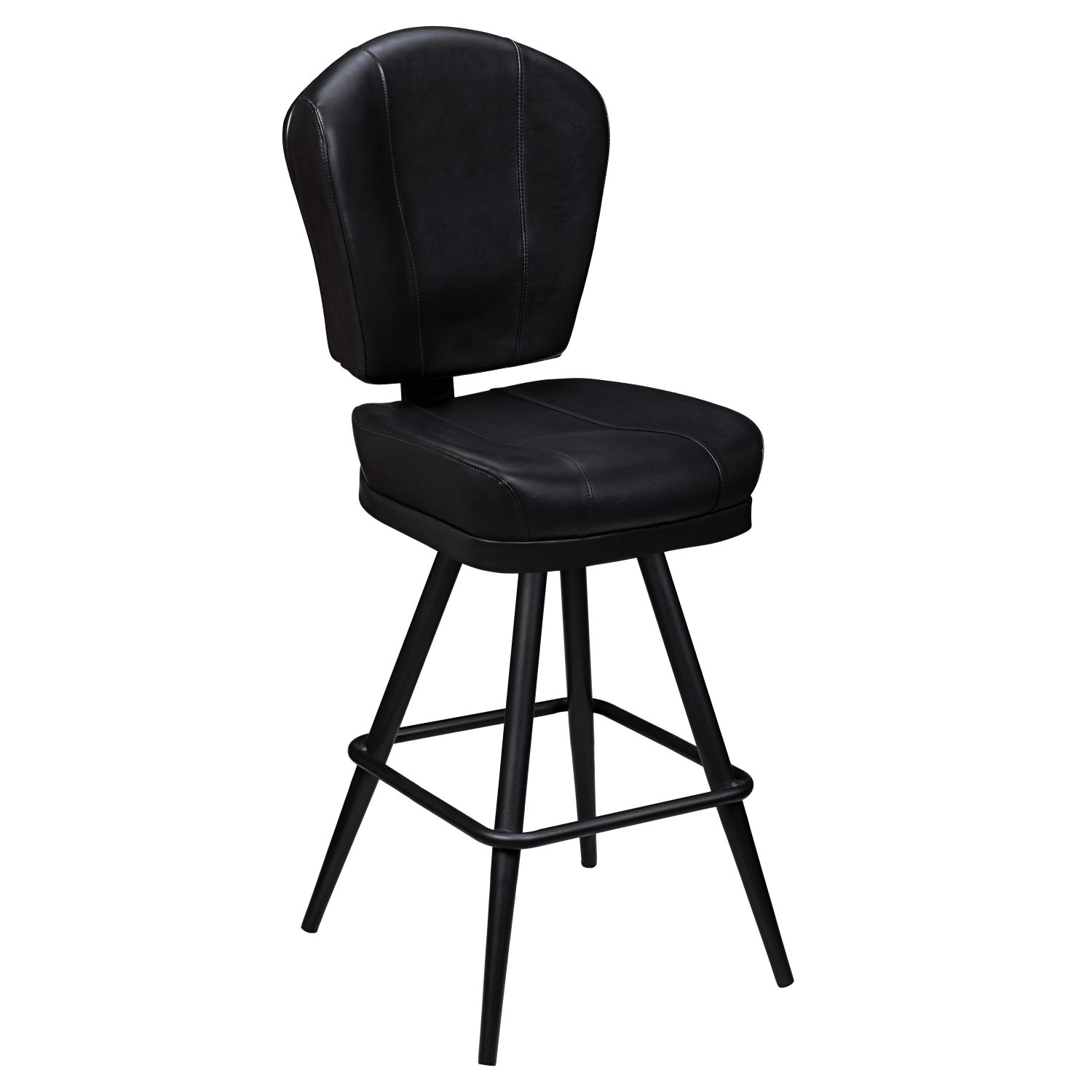 Lusso 3-Channel Premium Casino Bucket Bar Stool with Square Frame