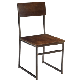 Metal chairs with wood seat sales