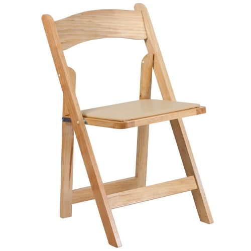 Wood Folding Chair with Padded Seat