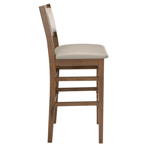 Stella Wood Bar Stool with Padded Back