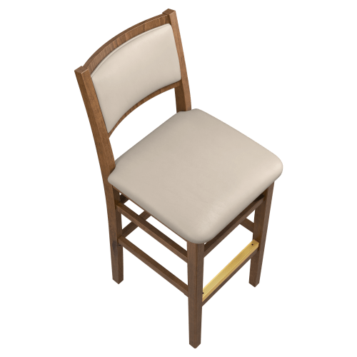 Stella Wood Bar Stool with Padded Back