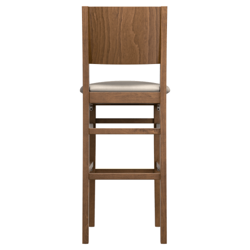 Stella Wood Bar Stool with Padded Back
