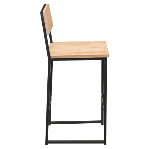 Indy Metal Bar Stool with Wood Back