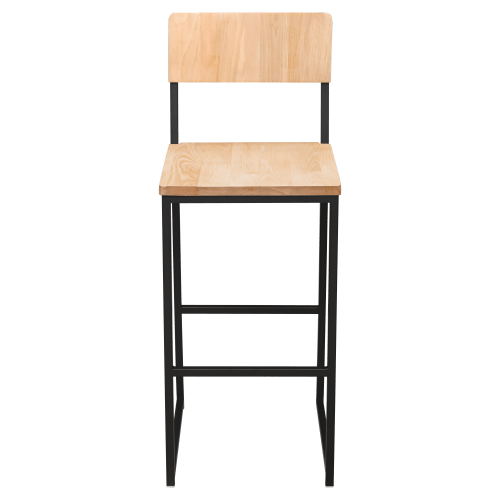 Indy Metal Bar Stool with Wood Back