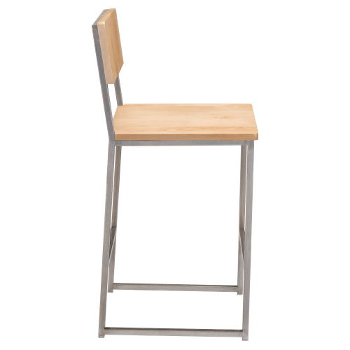 Indy Metal Bar Stool with Wood Back