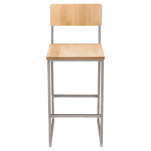 Indy Metal Bar Stool with Wood Back