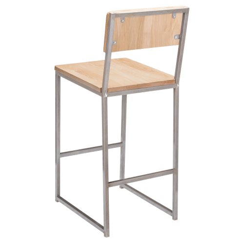 Indy Metal Bar Stool with Wood Back