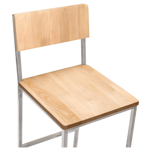 Indy Metal Bar Stool with Wood Back