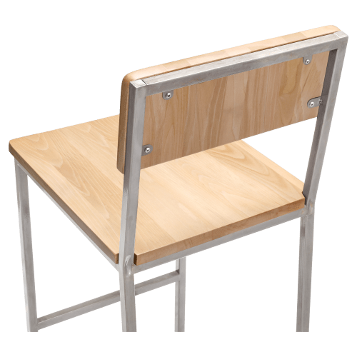 Indy Metal Bar Stool with Wood Back